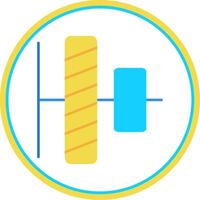 Vertical alignment Flat Circle Uni Icon vector
