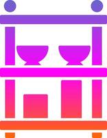 Shelves Glyph Gradient Icon vector