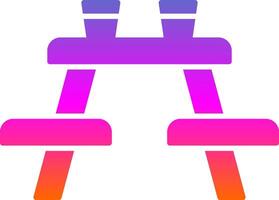 Picnic Table Glyph Gradient Icon vector
