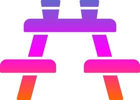 Picnic Table Glyph Gradient Icon vector