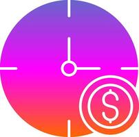 Time Is Money Glyph Gradient Icon vector