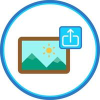 Export Flat Circle Uni Icon vector