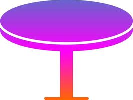 Round Table Glyph Gradient Icon vector