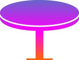 Round Table Glyph Gradient Icon vector