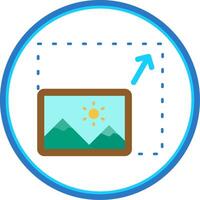 Resize Flat Circle Uni Icon vector