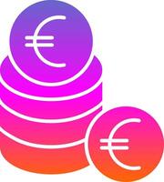 Euro Glyph Gradient Icon vector