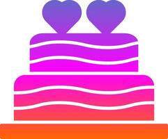 Wedding Cake Glyph Gradient Icon vector