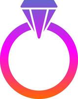 Wedding Ring Glyph Gradient Icon vector