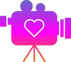 Wedding Video Glyph Gradient Icon vector