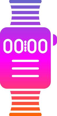 Smart Watch Glyph Gradient Icon