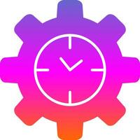 Efficient Time Glyph Gradient Icon vector