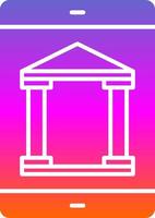 Mobile Banking Glyph Gradient Icon vector