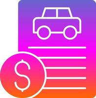 Car Loan Glyph Gradient Icon vector