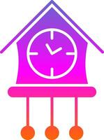 Cuckoo Clock Glyph Gradient Icon vector