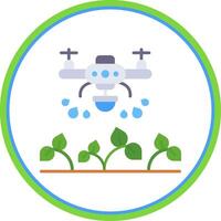 Drone Flat Circle Uni Icon vector