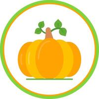 Pumpkin Flat Circle Uni Icon vector