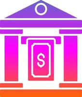 Cash Withdraw Glyph Gradient Icon vector