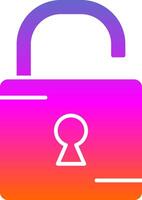 Unlocked Glyph Gradient Icon vector