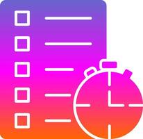 Track Of Time Glyph Gradient Icon vector