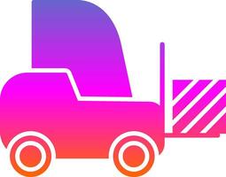 Forklift Glyph Gradient Icon vector