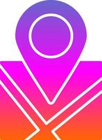 Location Glyph Gradient Icon vector