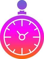 Pocket Watch Glyph Gradient Icon vector