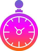 Pocket Watch Glyph Gradient Icon vector