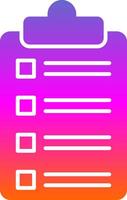 Checklist Glyph Gradient Icon vector