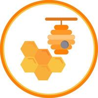 Honeycomb Flat Circle Uni Icon vector