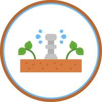 Irrigation Flat Circle Uni Icon vector