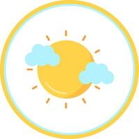 Wearher Flat Circle Uni Icon vector