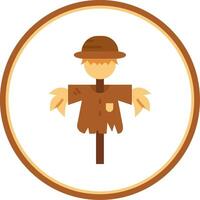 Scarecrow Flat Circle Uni Icon vector