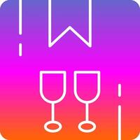 Fragile Glyph Gradient Icon vector