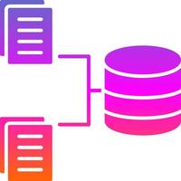 Data Collection Glyph Gradient Icon vector