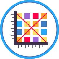 Matrix Flat Circle Uni Icon vector