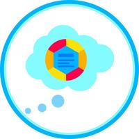 Speech bubbles Flat Circle Uni Icon vector