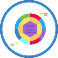 infografía elementos plano circulo uni icono vector