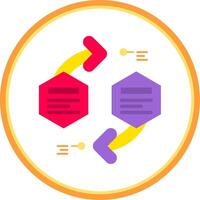 infografía elementos plano circulo uni icono vector