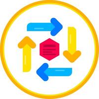Infographic elements Flat Circle Uni Icon vector