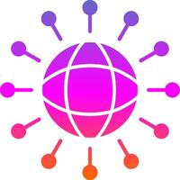 Globalization Glyph Gradient Icon vector