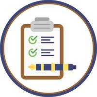 Check list Flat Circle Uni Icon vector