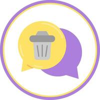 Delete Flat Circle Uni Icon vector