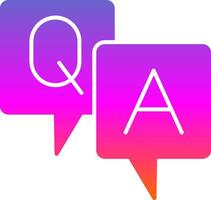 Question And Answer Glyph Gradient Icon vector