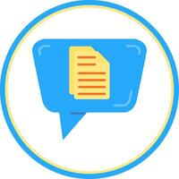 Document Flat Circle Uni Icon vector