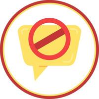 Blocked Flat Circle Uni Icon vector