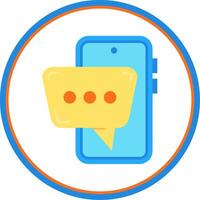 Smartphone Flat Circle Uni Icon vector