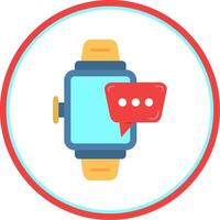 Smartwatch Flat Circle Uni Icon vector