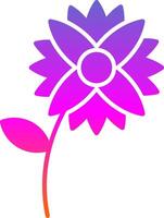 Flower Glyph Gradient Icon vector