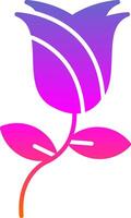 Rose Glyph Gradient Icon vector