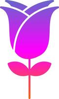 Rose Glyph Gradient Icon vector